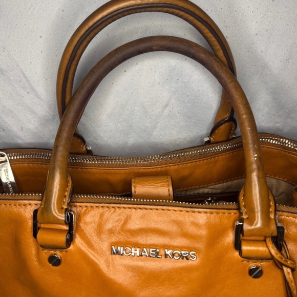 Michael Kors Cognac Brown Leather Bag - Picture 6 of 8